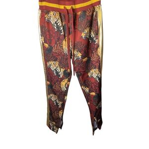 G-Style USA Tiger Print Joggers Gold Stripe Lounge‎ Pants Men's Size S